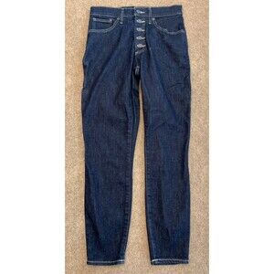 Lucky Brand Jeans Womens 6/28 High Rise Bridgette Skinny Button Fly Dark Denim